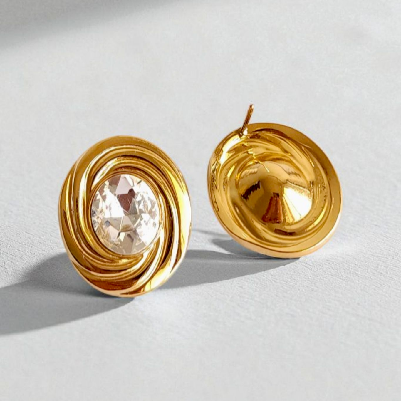 Luna Swirl Stud Earrings Wisteria