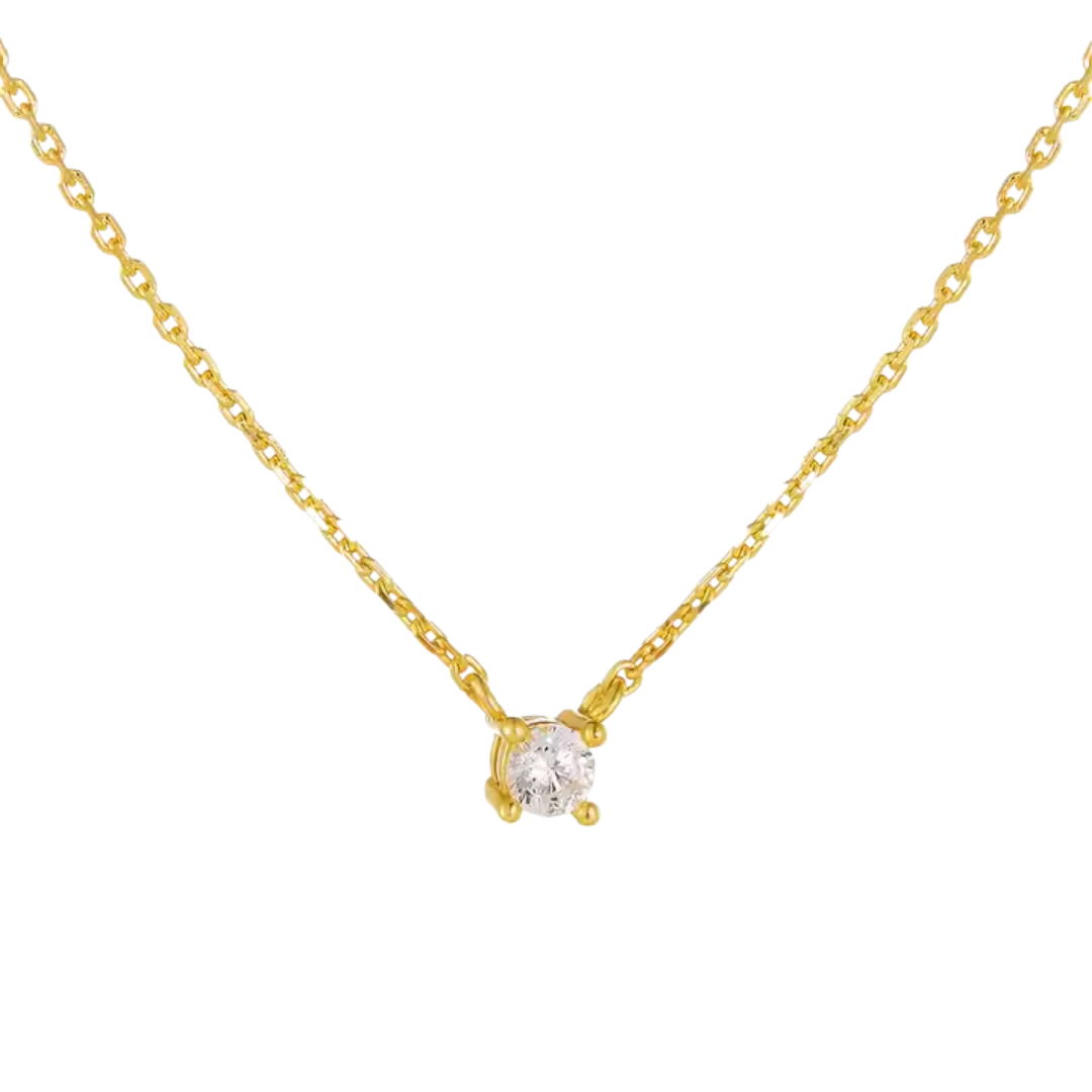 Crystal Calm Solitaire Pendant Necklace Wisteria