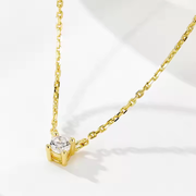 Crystal Calm Solitaire Pendant Necklace Wisteria
