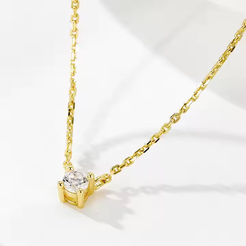Crystal Calm Solitaire Pendant Necklace Wisteria