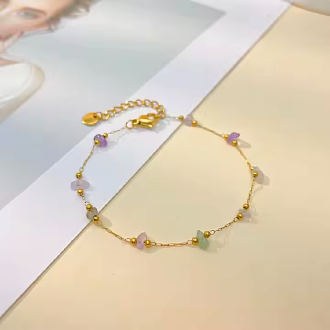 Iris Bloom Chain Bracelet Wisteria