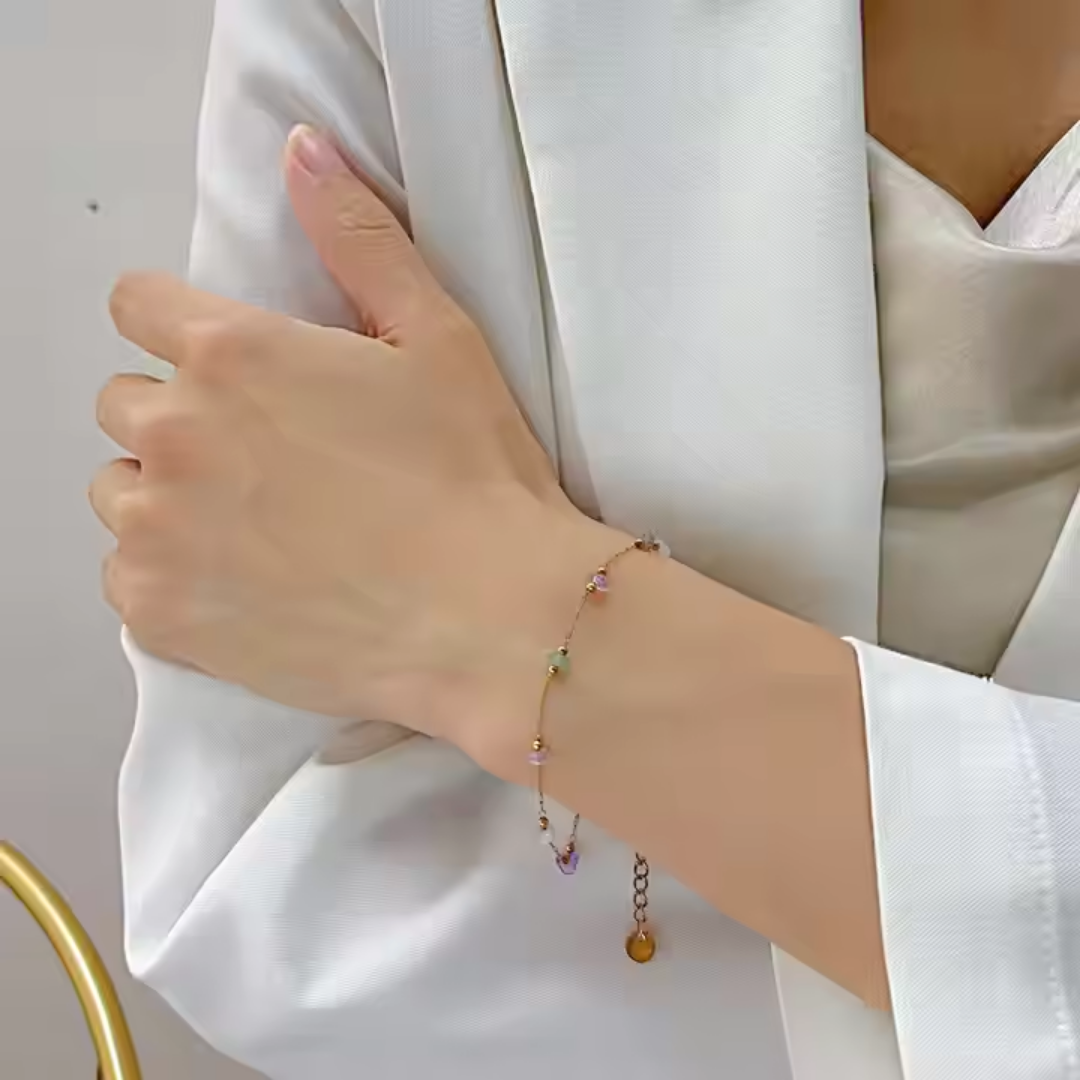 Iris Bloom Chain Bracelet Wisteria