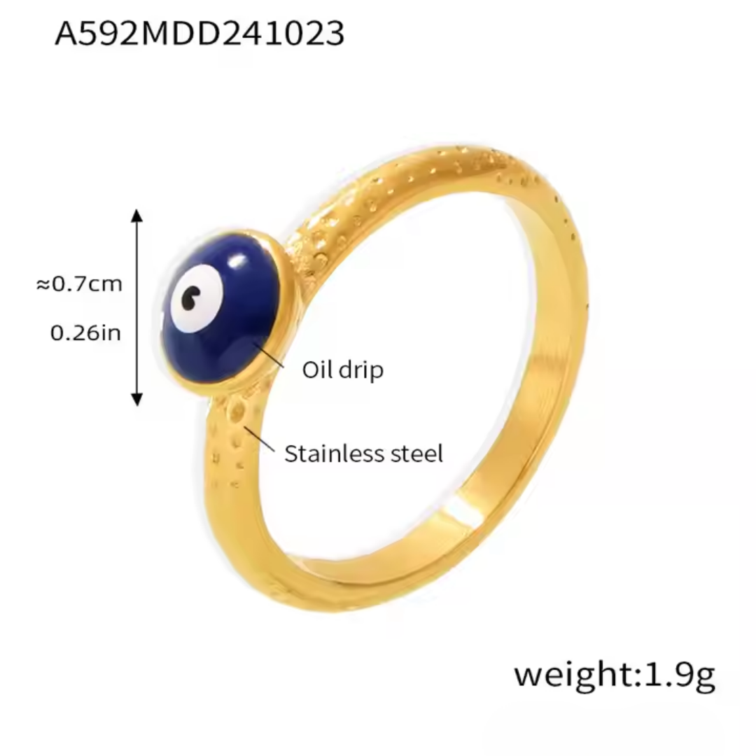 Evil Eye Dot Ring Wisteria