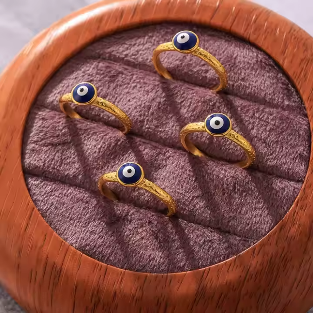 Evil Eye Dot Ring Wisteria
