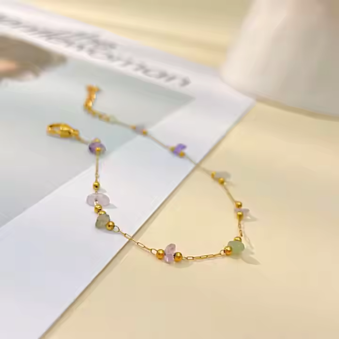 Iris Bloom Chain Bracelet Wisteria