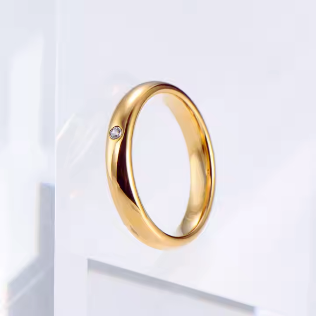 Solitaire Band Ring Wisteria