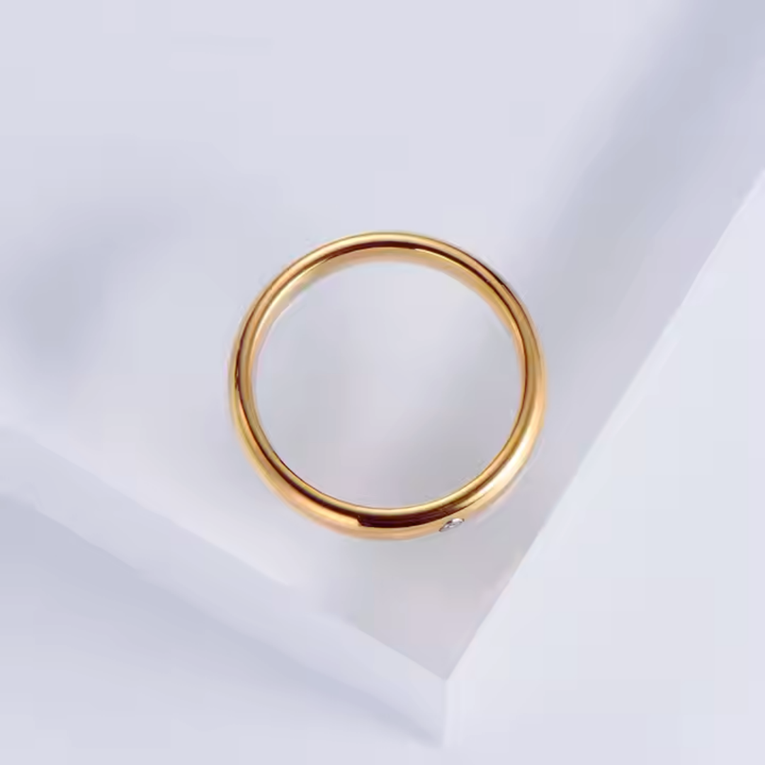 Solitaire Band Ring Wisteria