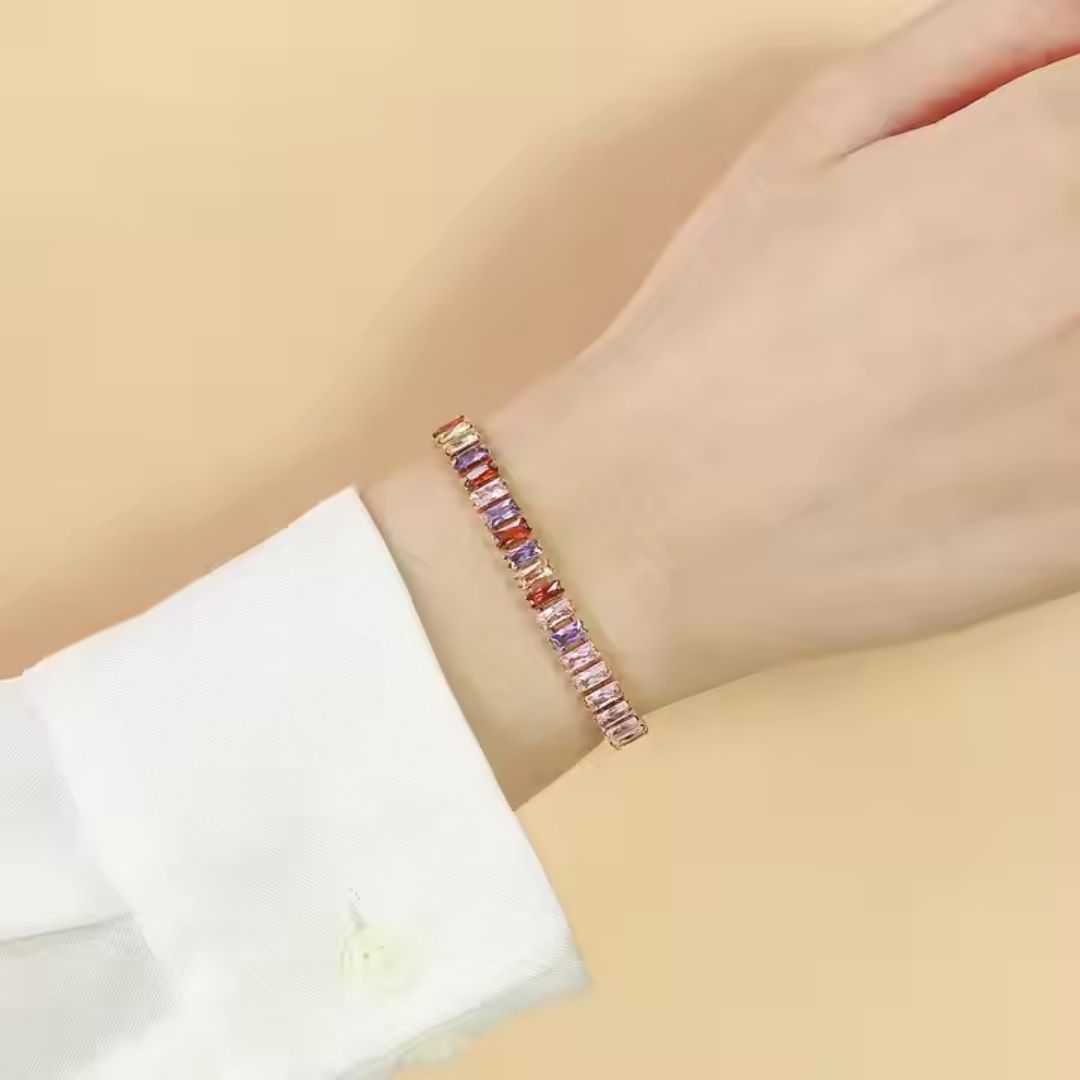 Aurora Prism Tennis Bracelet Wisteria