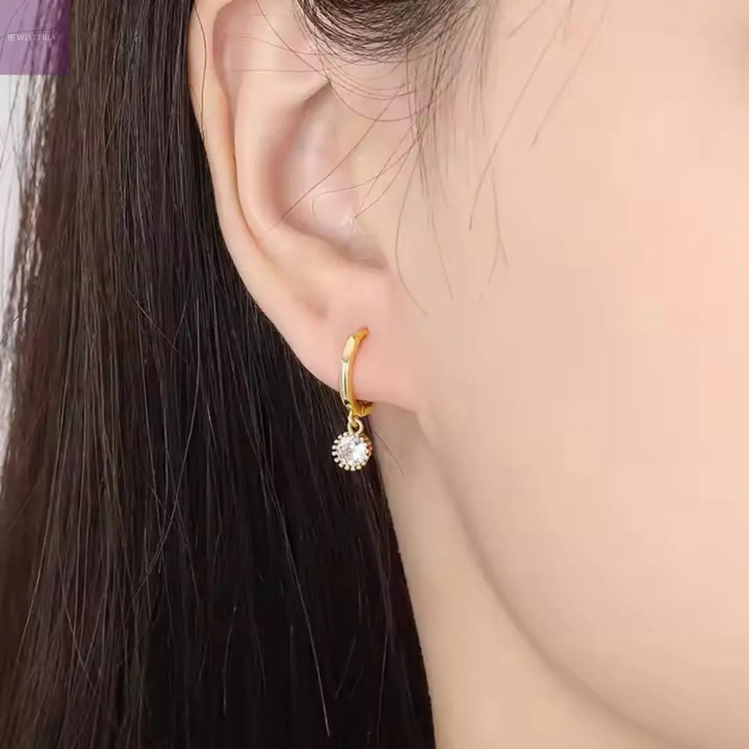 Aurora Drop Hoop Earrings Wisteria