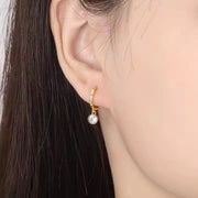 Aurora Drop Hoop Earrings Wisteria