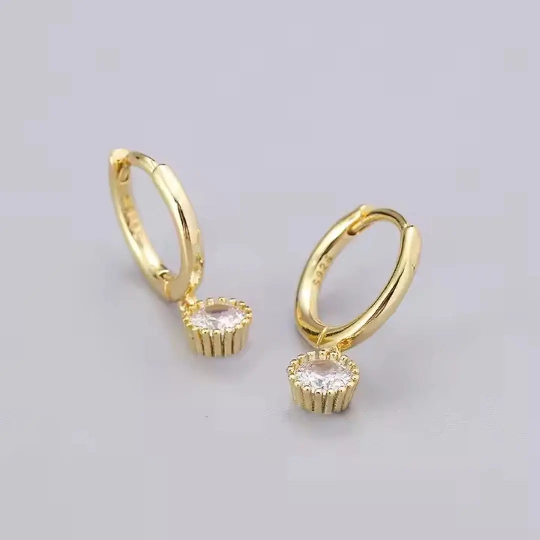 Aurora Drop Hoop Earrings Wisteria