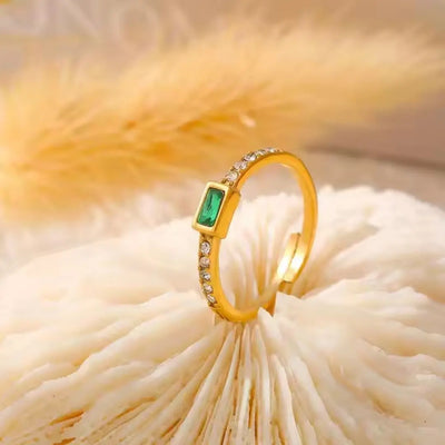 Baguette Crystal Adjustable Ring