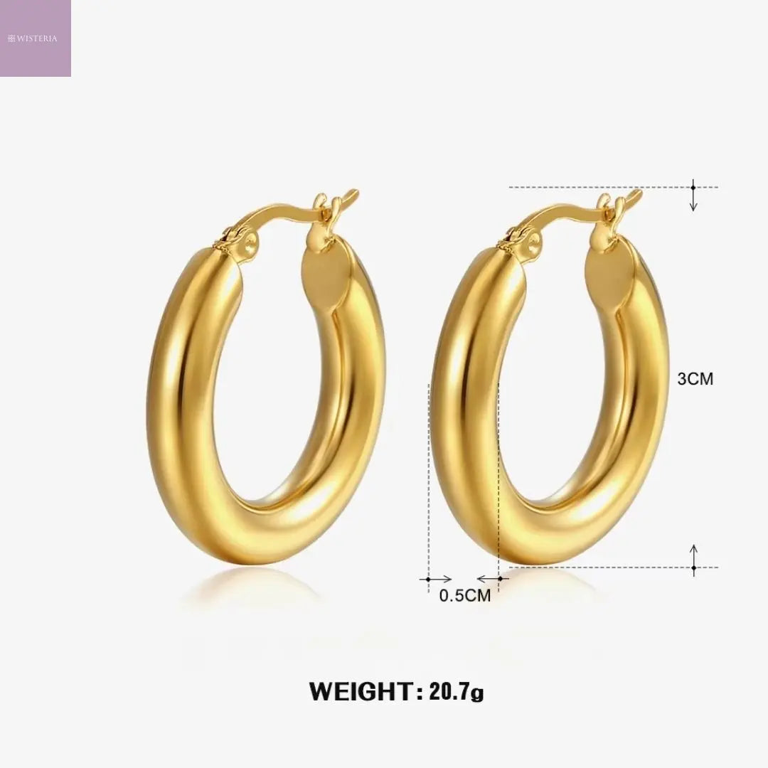 Bold Tube Hoops Wisteria