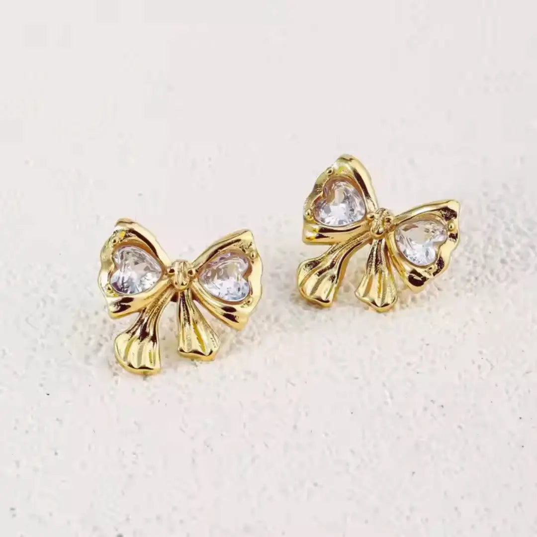 Bow Studs Earrings Wisteria