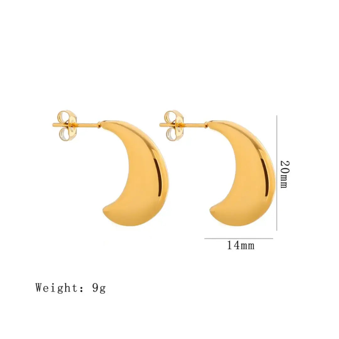 Crescent Stud Earrings Wisteria