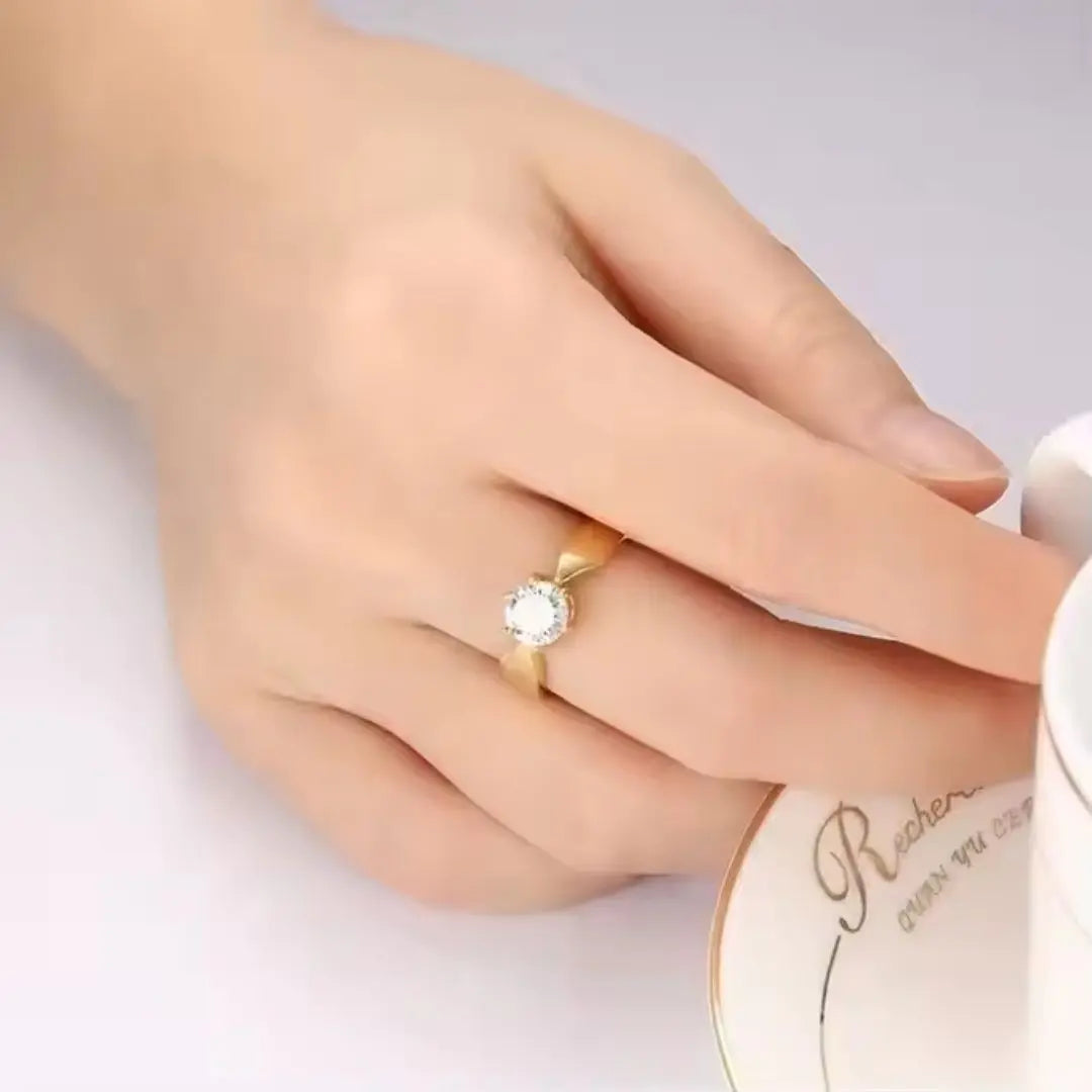 Crown Solitaire Ring Wisteria