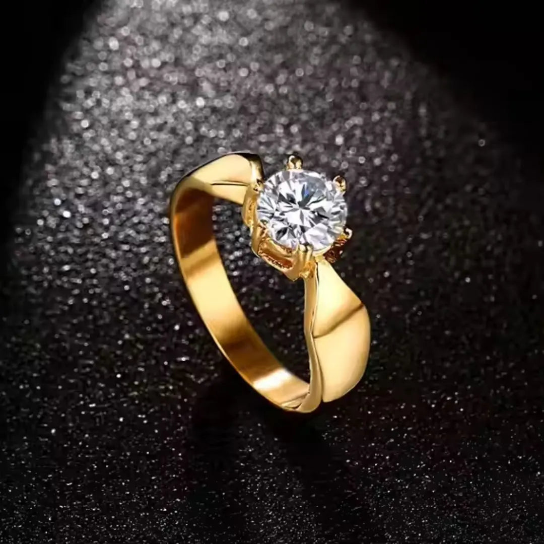 Crown Solitaire Ring Wisteria