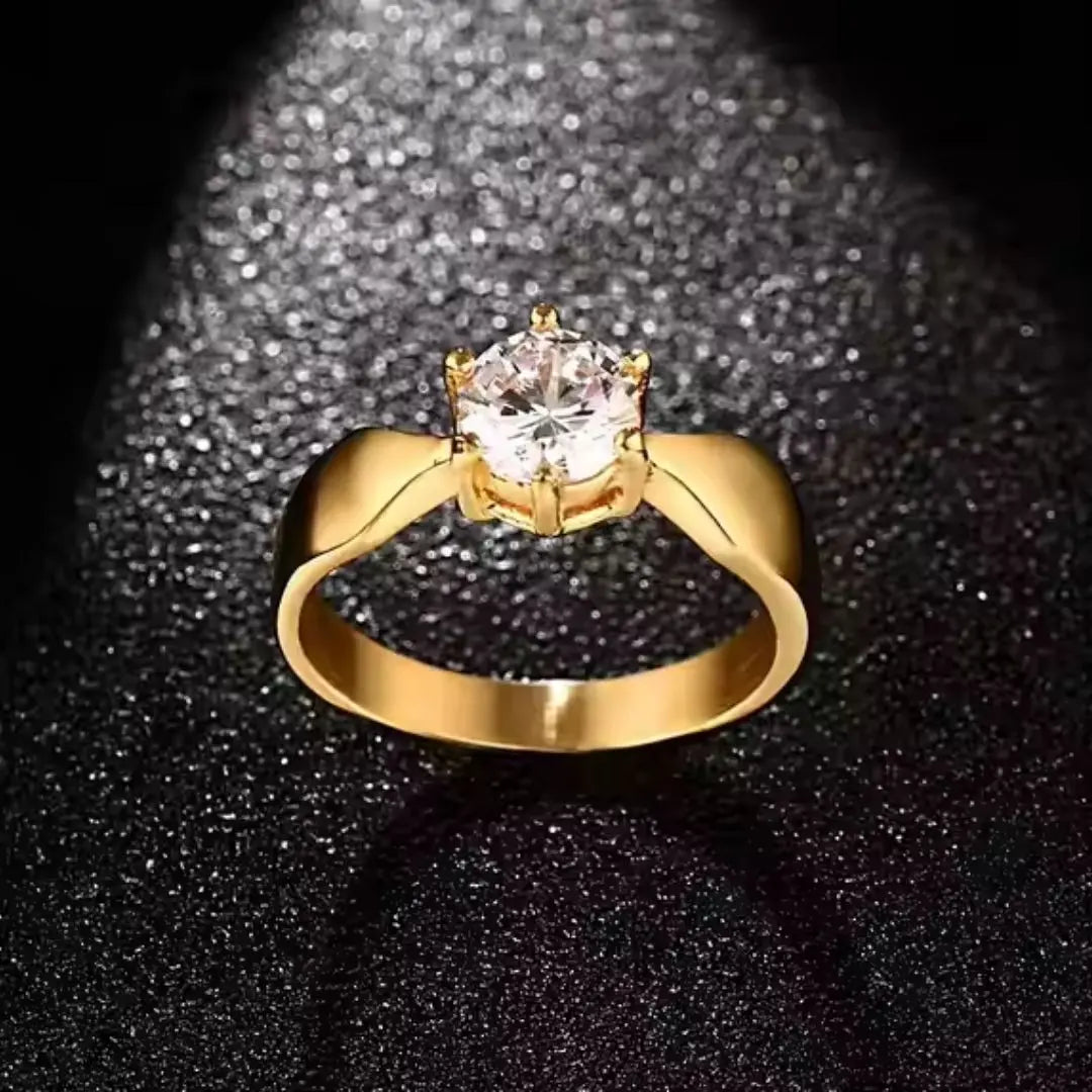Crown Solitaire Ring Wisteria