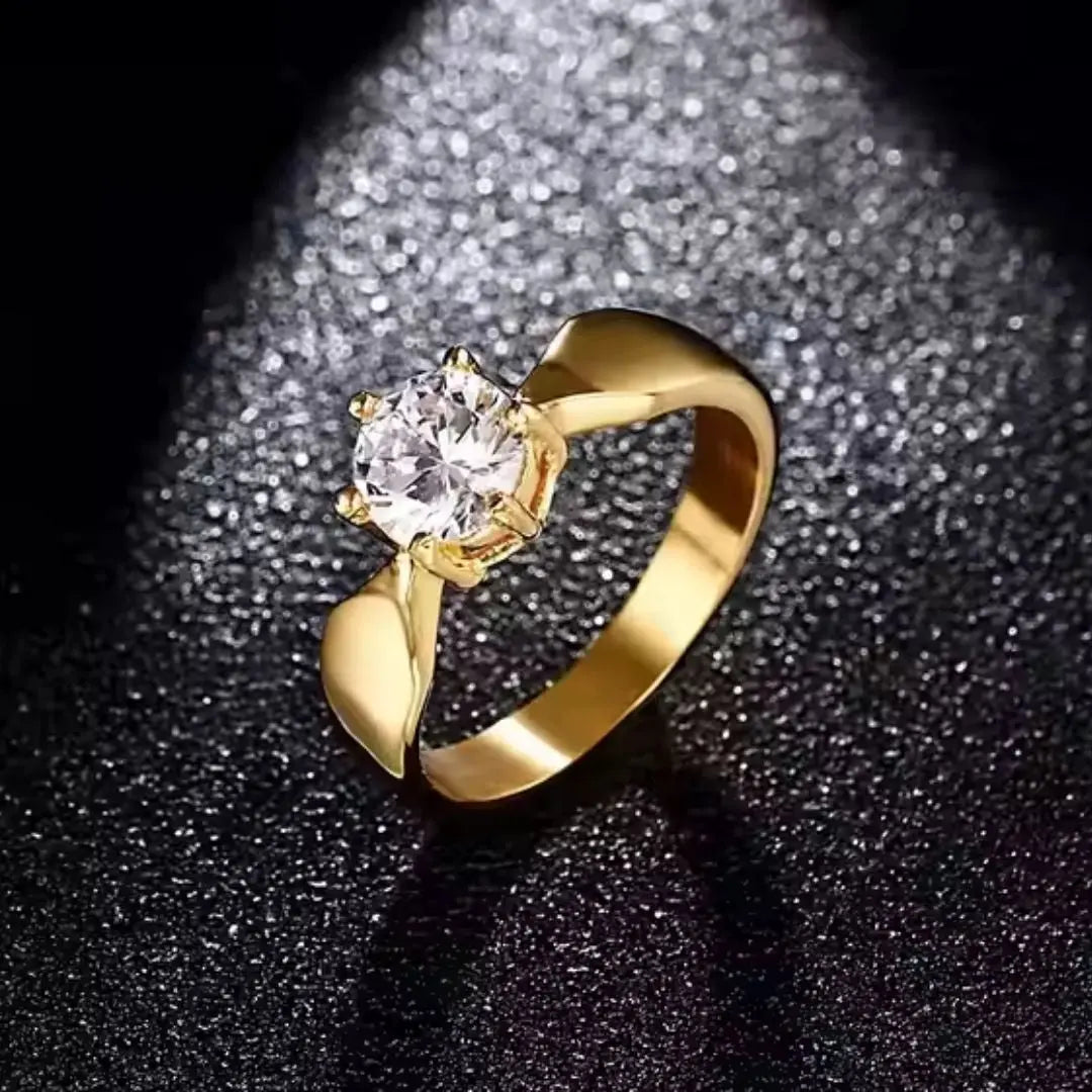 Crown Solitaire Ring Wisteria