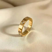 Crystal Stud Band Ring Wisteria