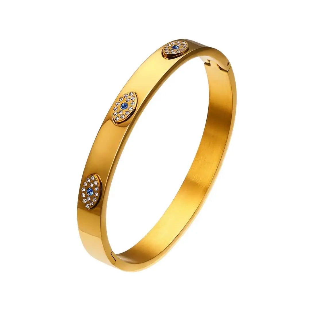 Evil Eye Armor Bangle Bracelet Wisteria