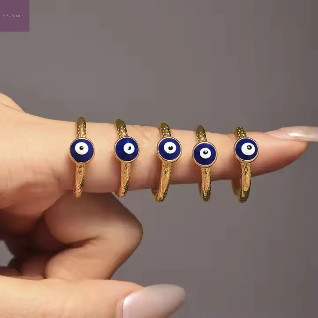 Evil Eye Dot Ring Wisteria
