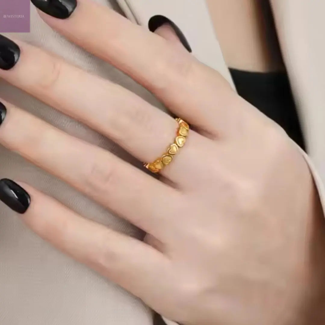 Heart Link Ring Wisteria