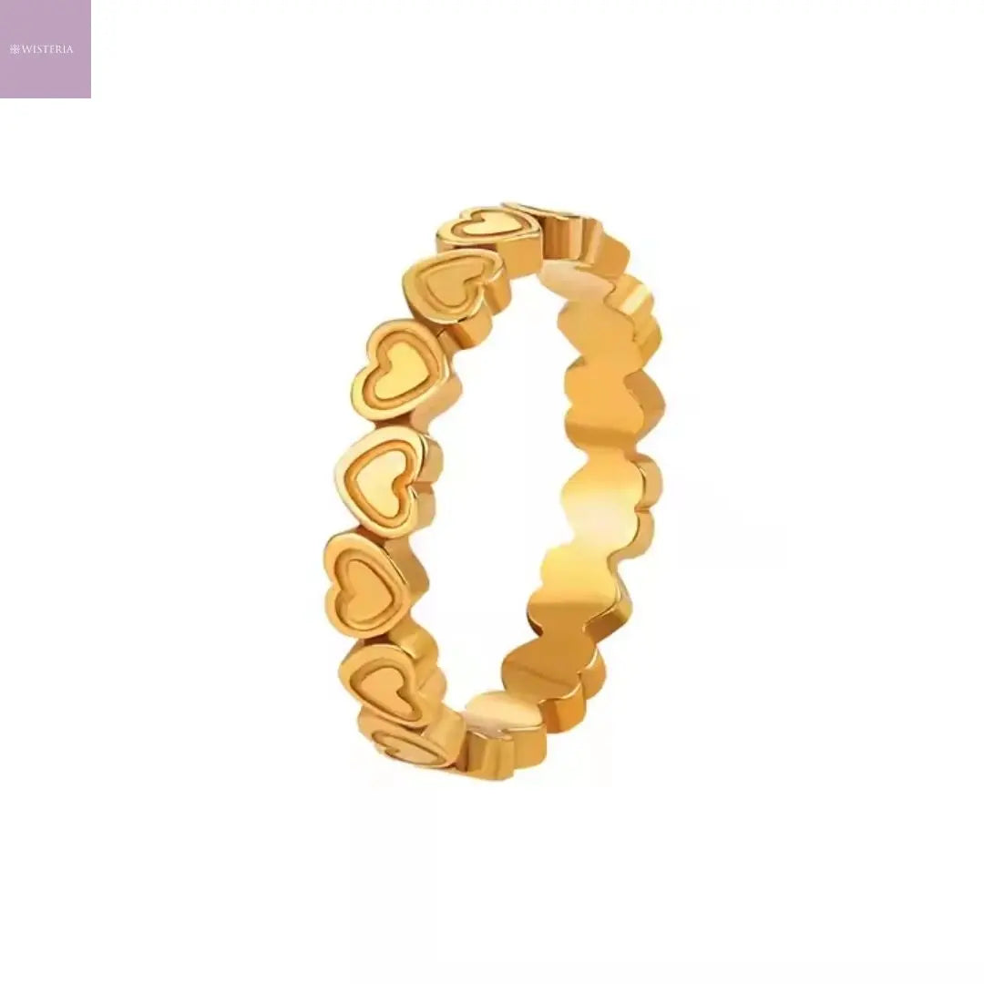 Heart Link Ring Wisteria