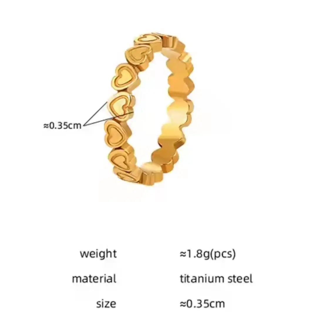 Heart Link Ring Wisteria