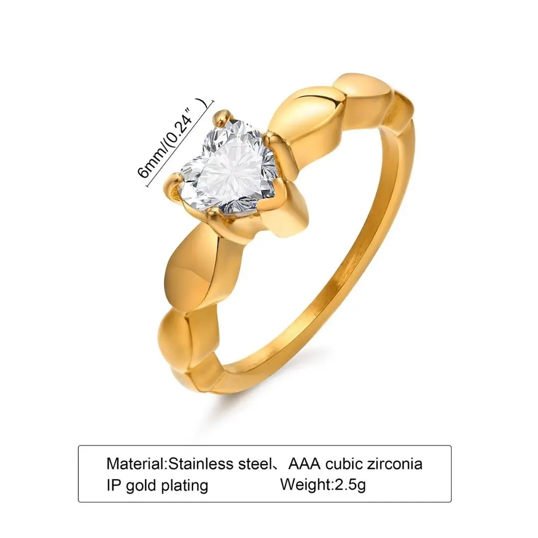 Heartstone Twist Ring Wisteria