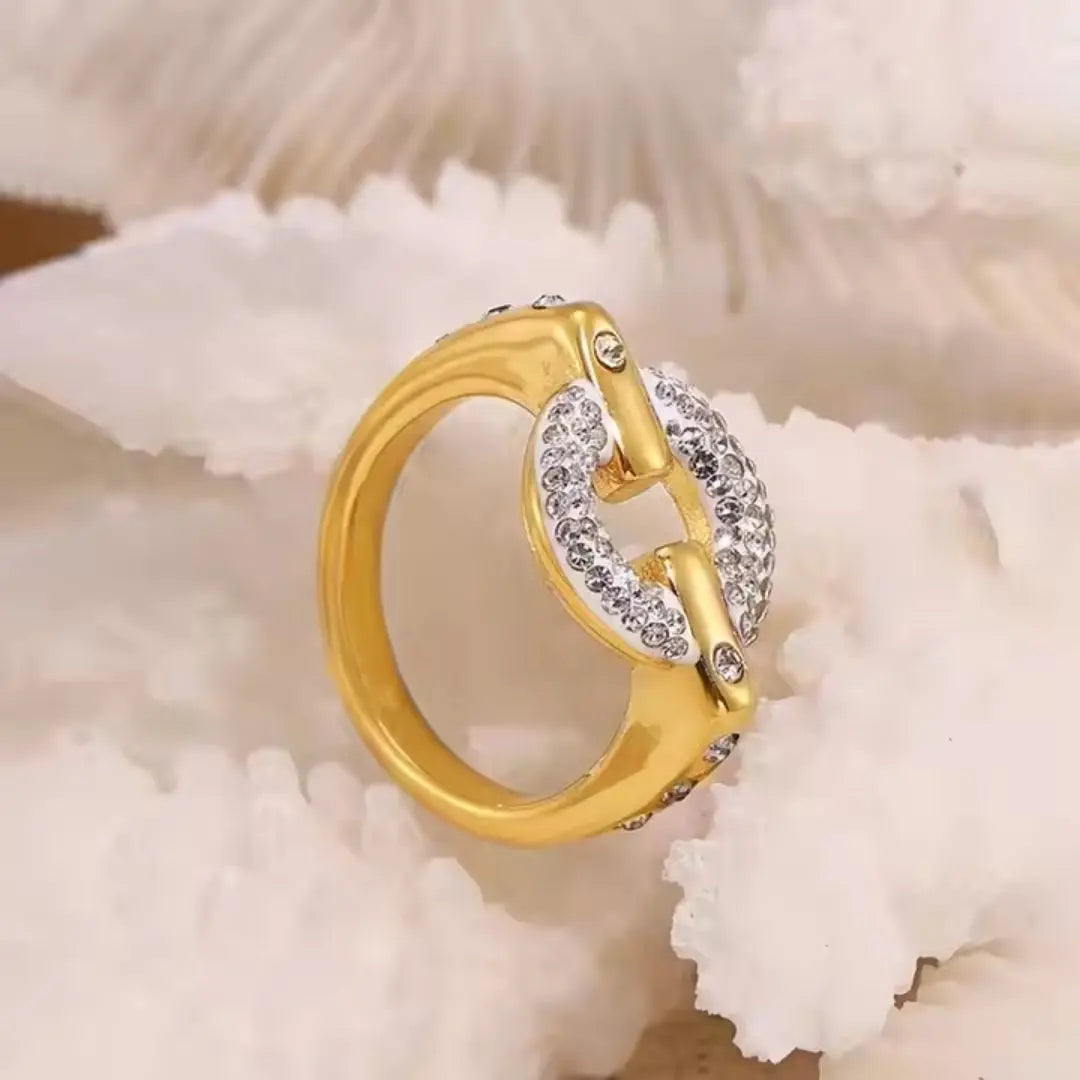 Link Pavé Ring Wisteria