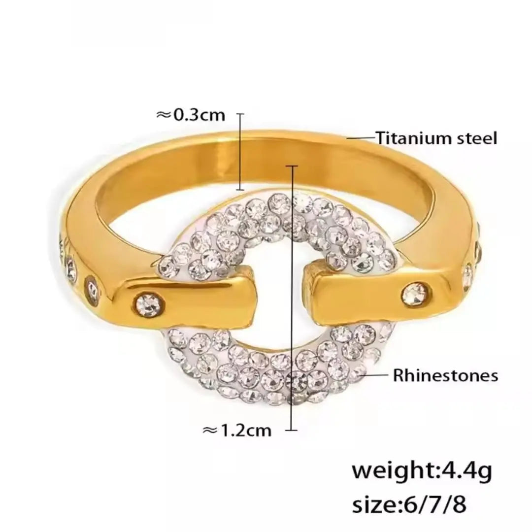 Link Pavé Ring Wisteria