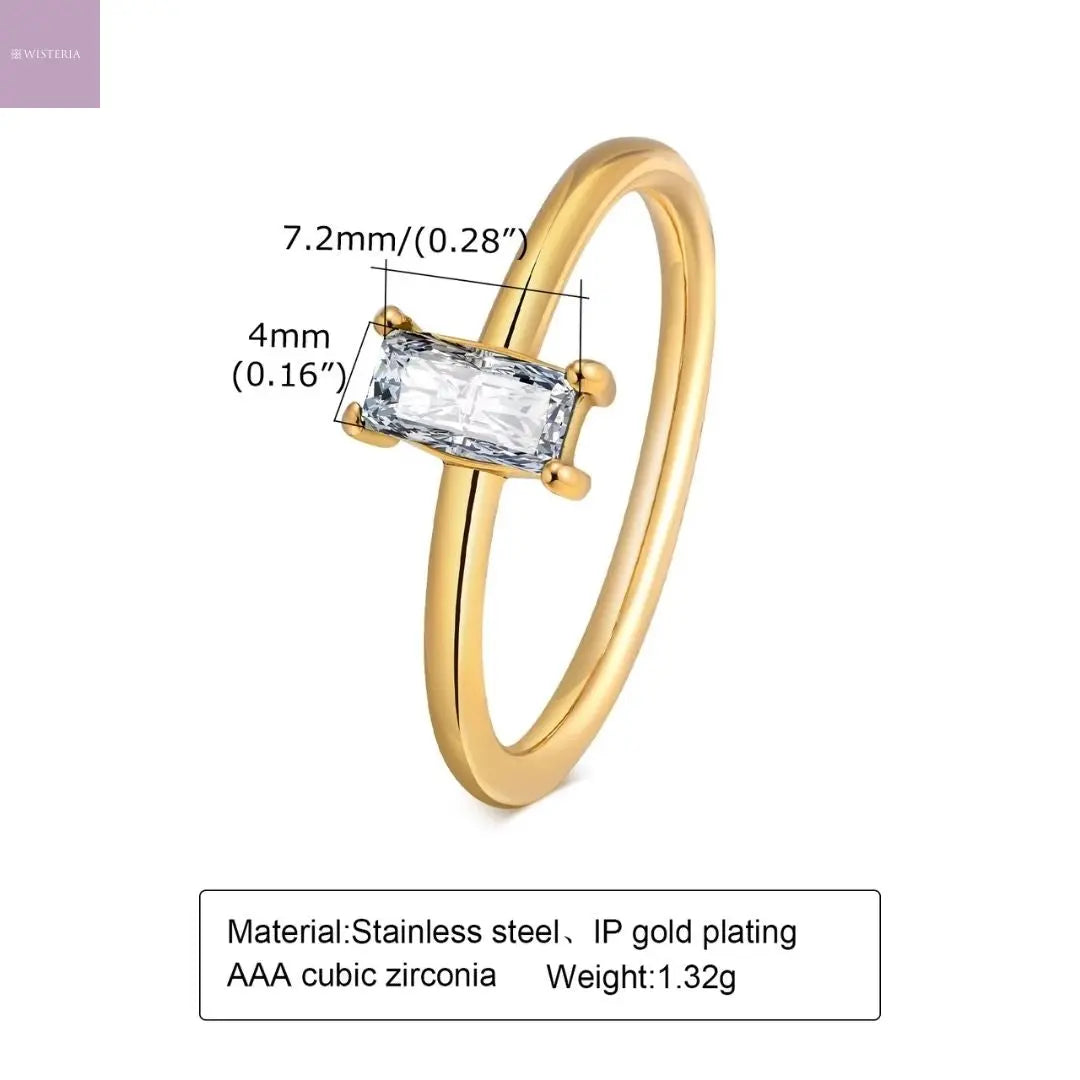 Lumi Baguette Ring Wisteria