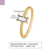 Lumi Baguette Ring Wisteria