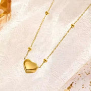 Mini Heart Chain Necklace Wisteria