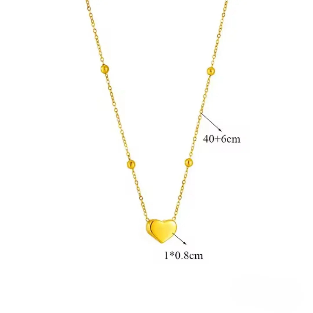 Mini Heart Chain Necklace Wisteria