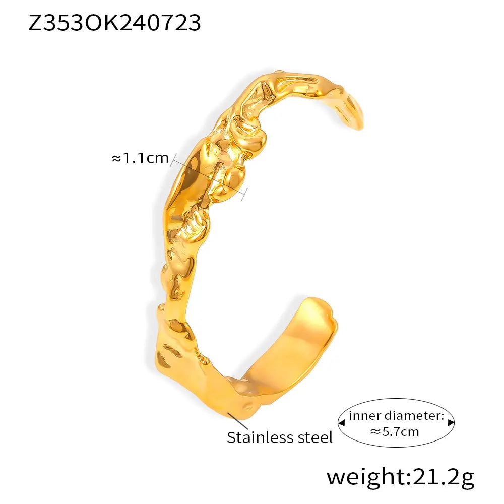 Molten Muse Textured Bangle Bracelet Wisteria