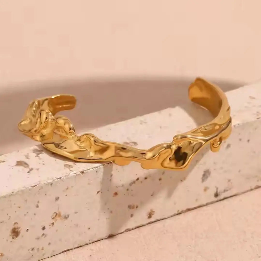 Molten Muse Textured Bangle Bracelet Wisteria