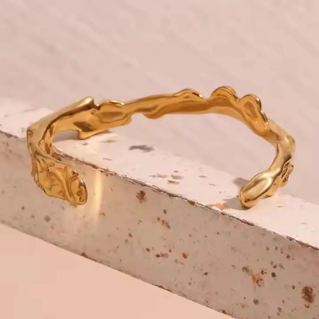 Molten Muse Textured Bangle Bracelet Wisteria