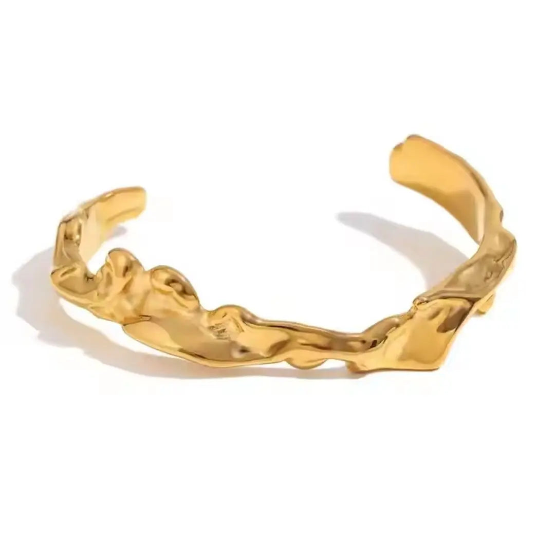 Molten Muse Textured Bangle Bracelet Wisteria