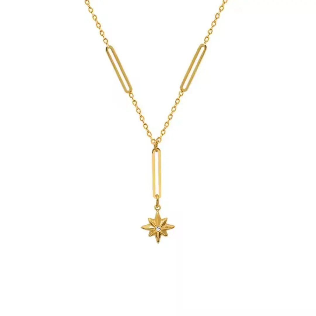 North Star Drop Necklace Wisteria
