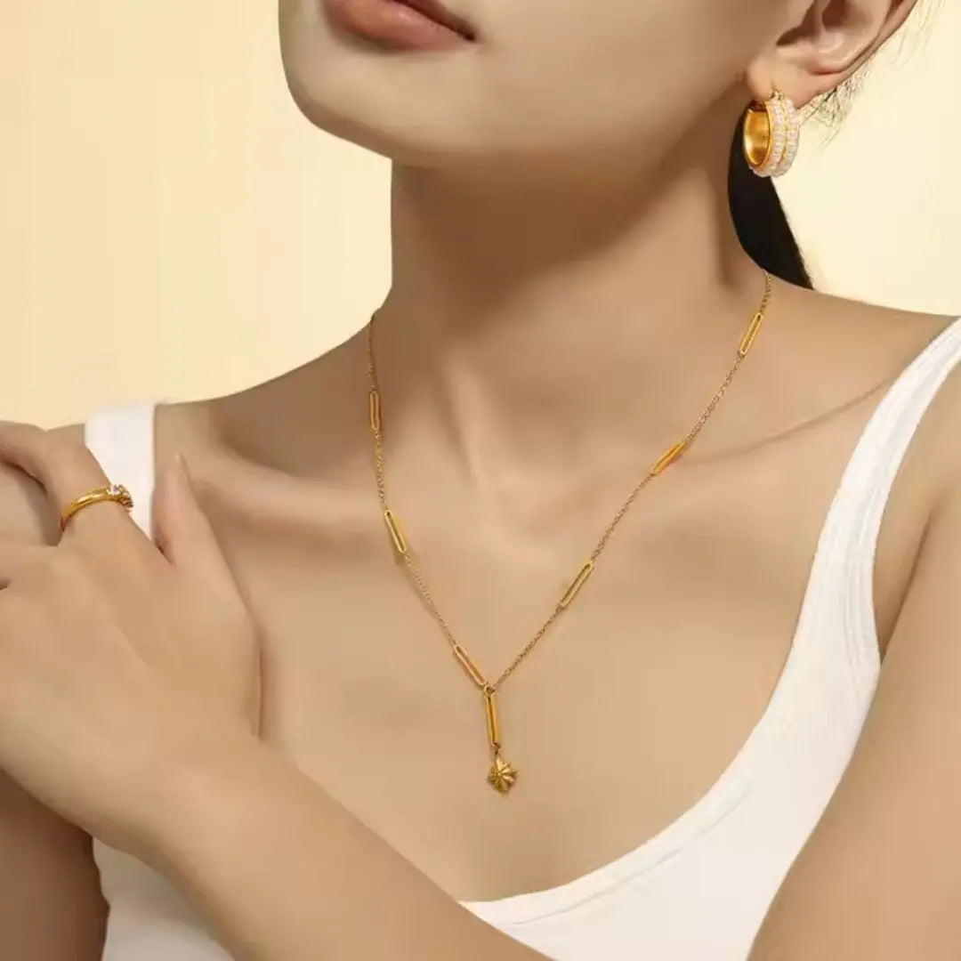 North Star Drop Necklace Wisteria