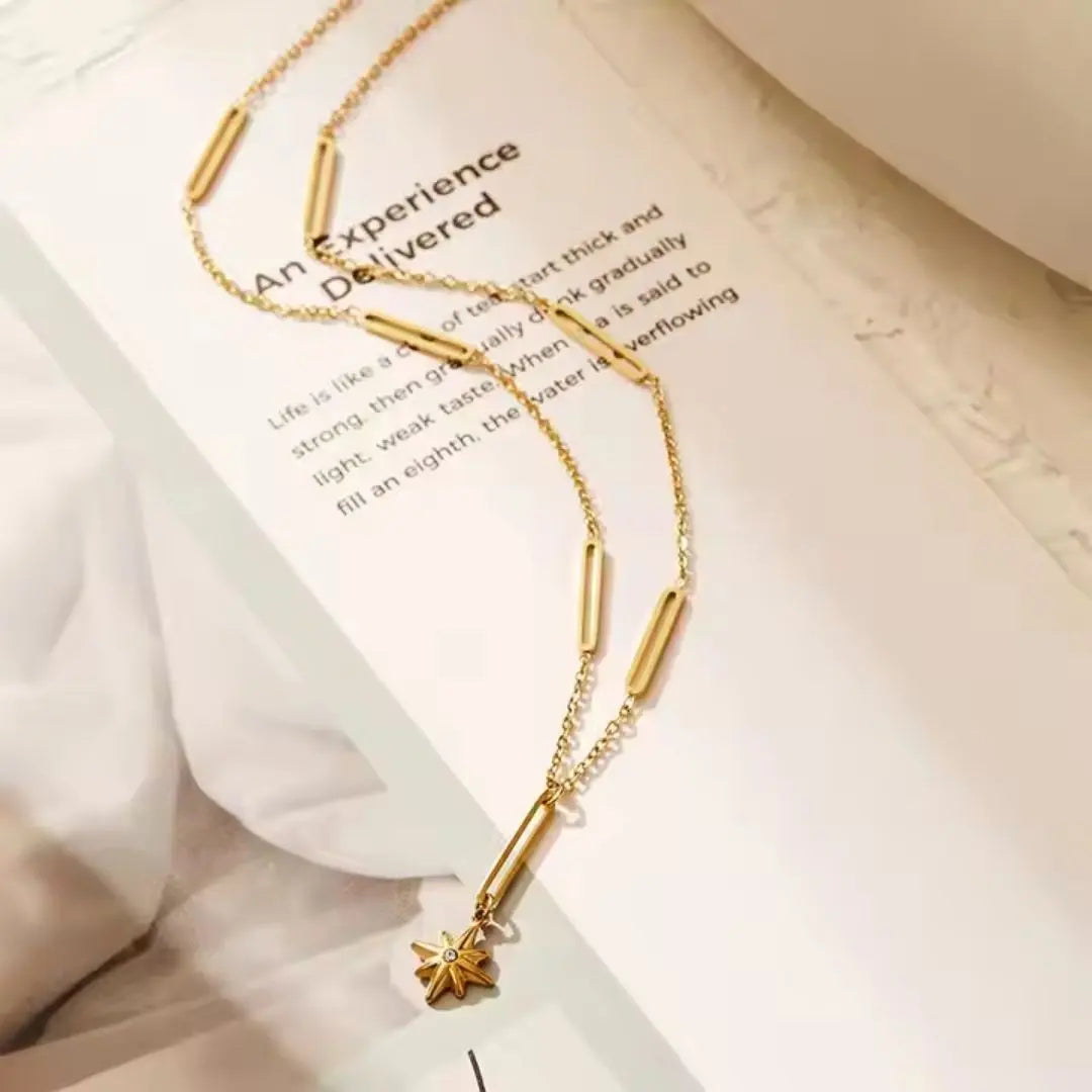 North Star Drop Necklace Wisteria