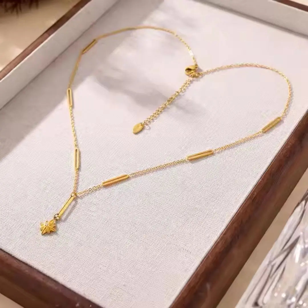 North Star Drop Necklace Wisteria