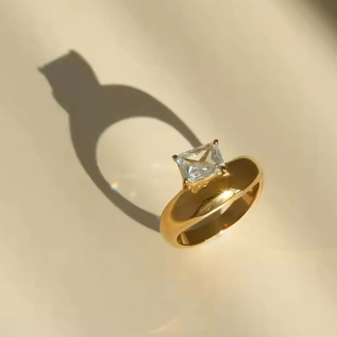 Offset Baguette Ring Wisteria