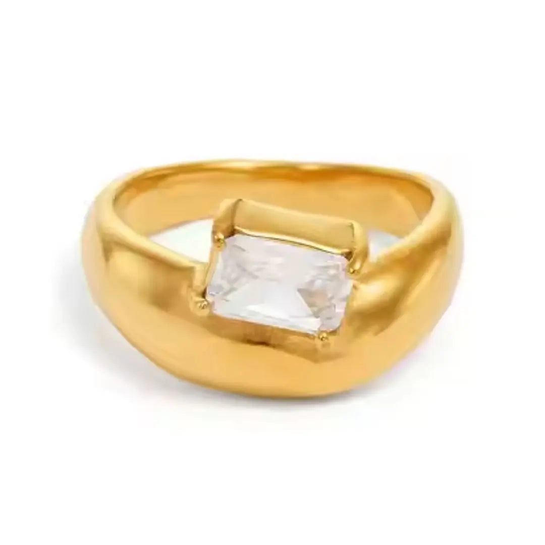 Offset Baguette Ring Wisteria