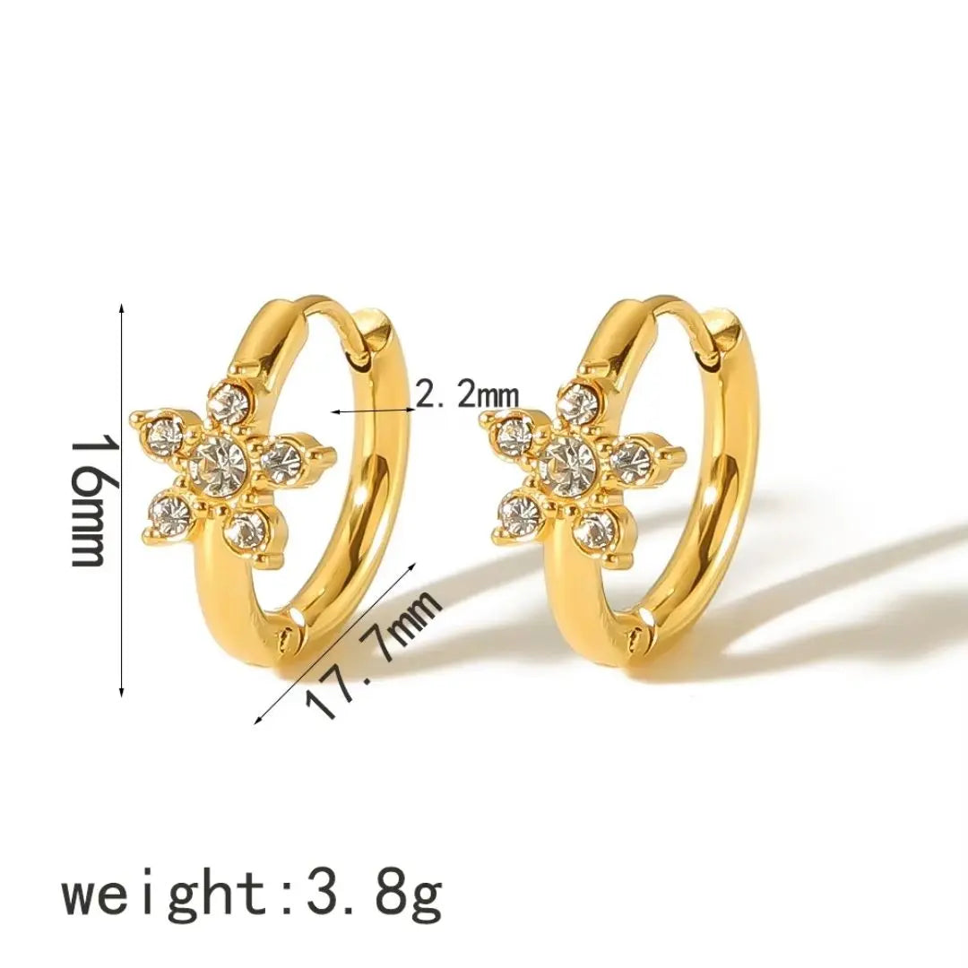 Petite Bloom Hoop Earrings Wisteria
