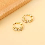 Radiant Row Hoop Earrings Wisteria