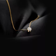 Radiant Solitaire Pendant Necklace Wisteria