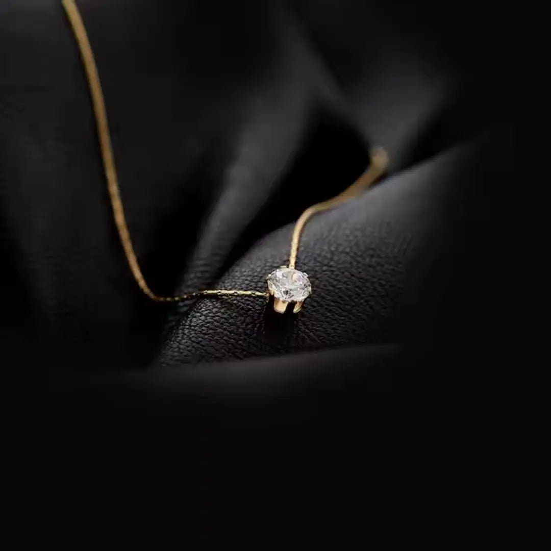 Radiant Solitaire Pendant Necklace Wisteria
